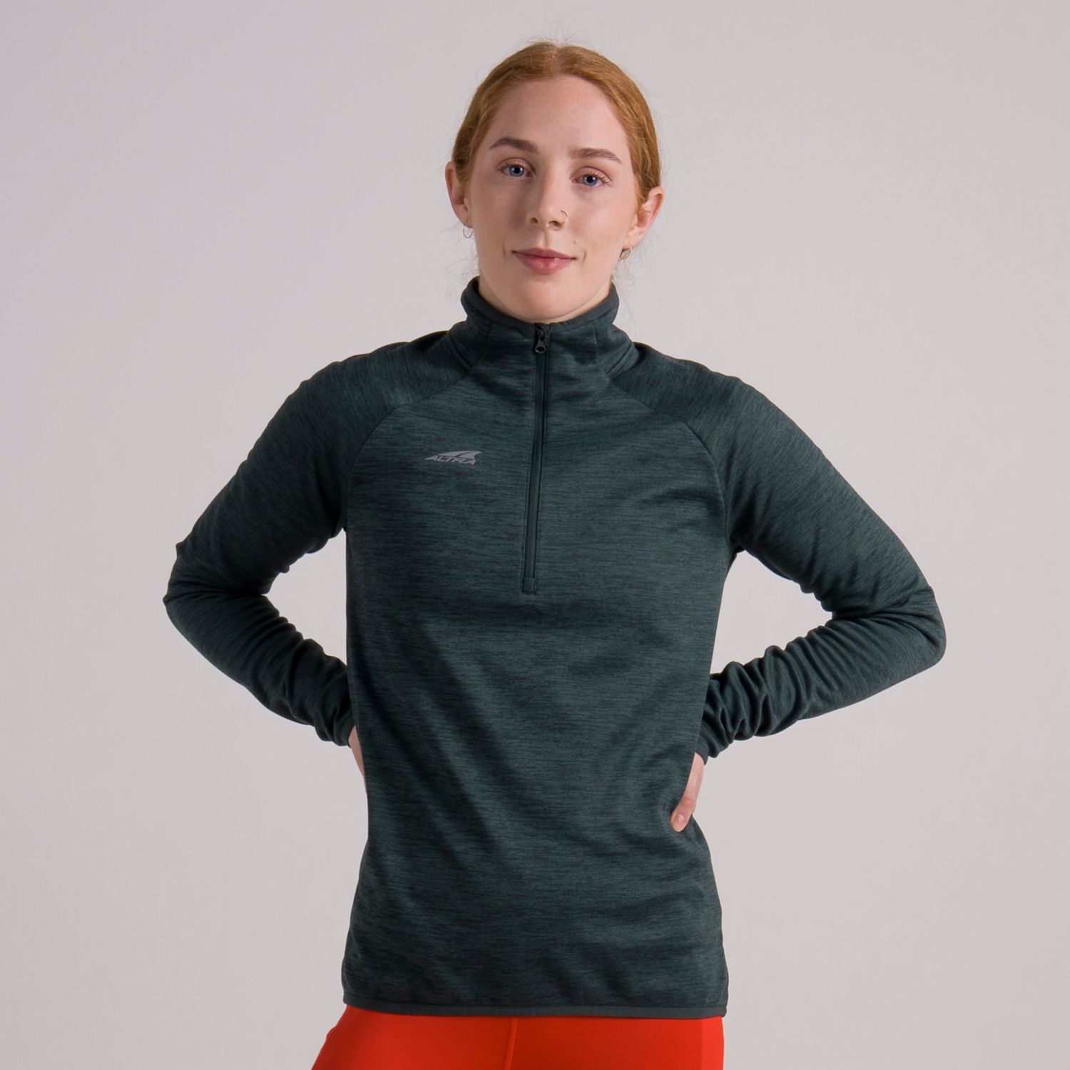 Altra Core 1/2 Zip Pullover Damen Dunkelgrün | Schweiz-80169549